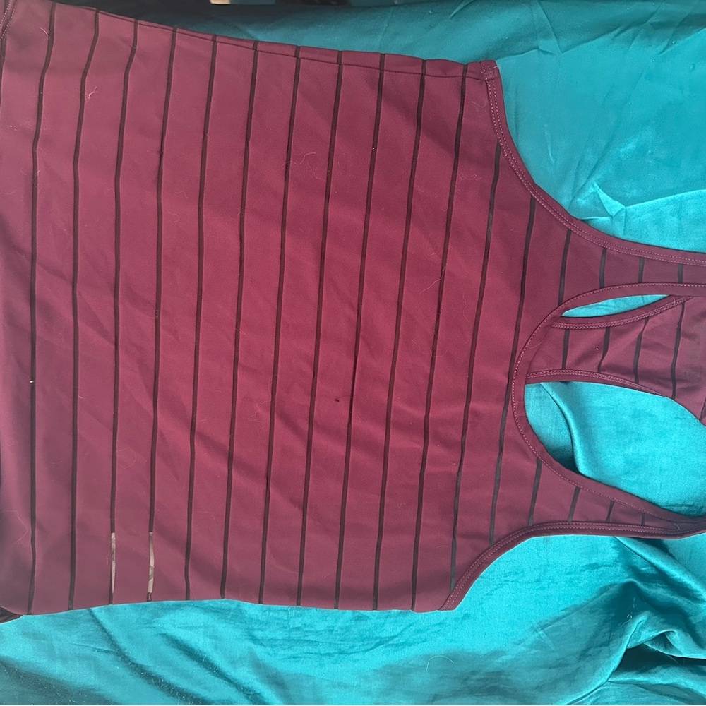 Striped Burgundy Tank Top